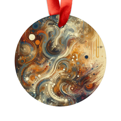 Dynamic Cultural Mosaic Acrylic Ornament with Ribbon - ATUH.ART