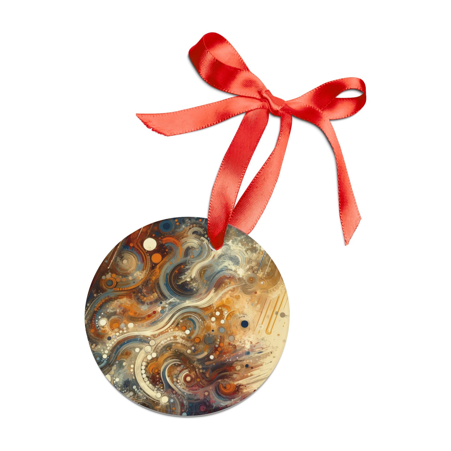 Dynamic Cultural Mosaic Acrylic Ornament with Ribbon - ATUH.ART