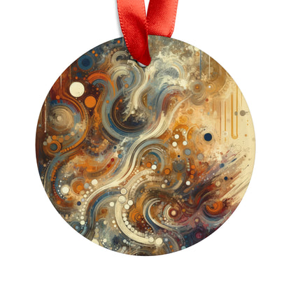 Dynamic Cultural Mosaic Acrylic Ornament with Ribbon - ATUH.ART