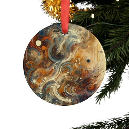 Dynamic Cultural Mosaic Acrylic Ornament with Ribbon - ATUH.ART