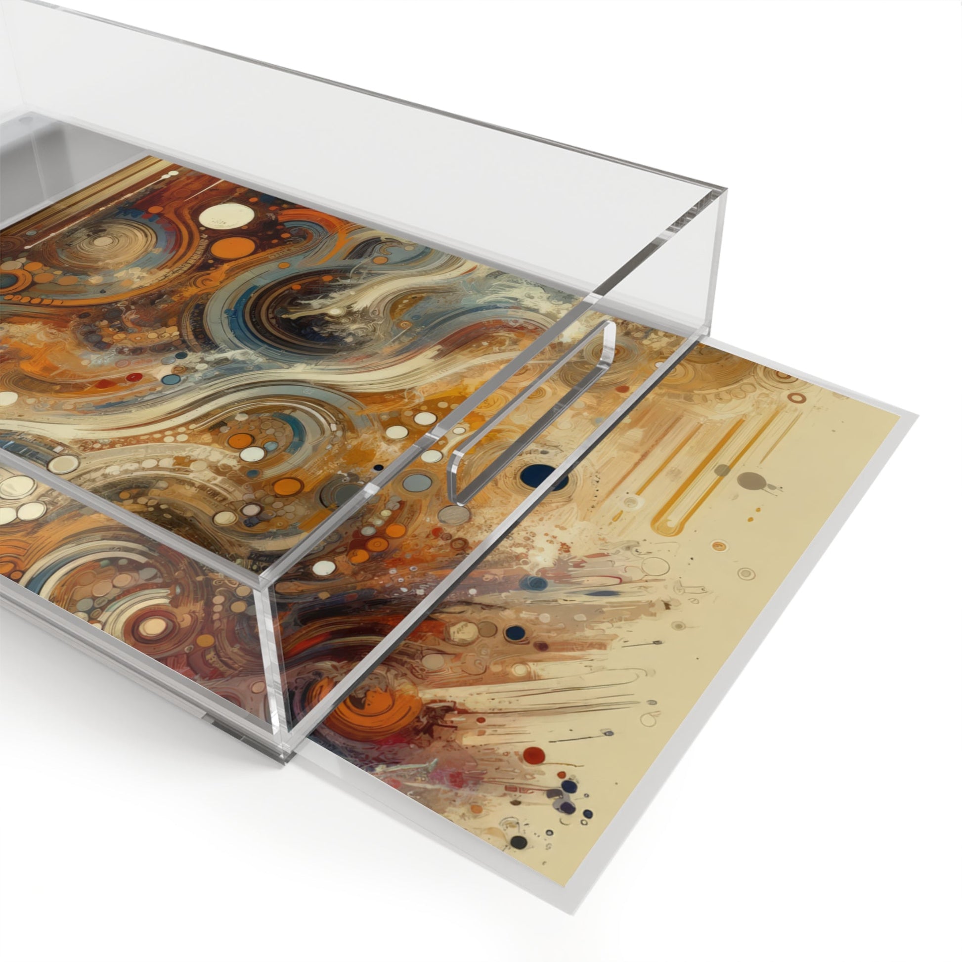 Dynamic Cultural Mosaic Acrylic Serving Tray - ATUH.ART