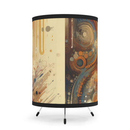 Dynamic Cultural Mosaic Tripod Lamp with High-Res Printed Shade, US\CA plug - ATUH.ART