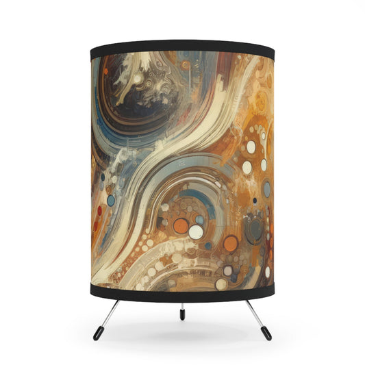 Dynamic Cultural Mosaic Tripod Lamp with High-Res Printed Shade, US\CA plug - ATUH.ART