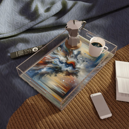Dynamic External Influence Acrylic Serving Tray - ATUH.ART