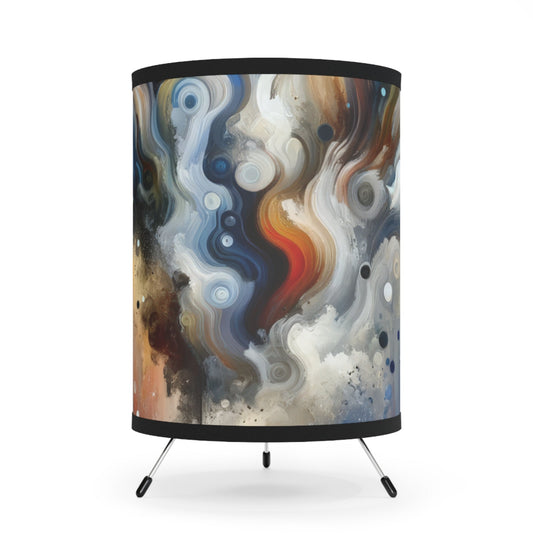 Dynamic External Influence Tripod Lamp with High-Res Printed Shade, US\CA plug - ATUH.ART