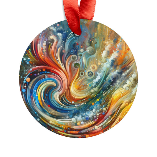 Dynamic Unity Tapestry Acrylic Ornament with Ribbon - ATUH.ART