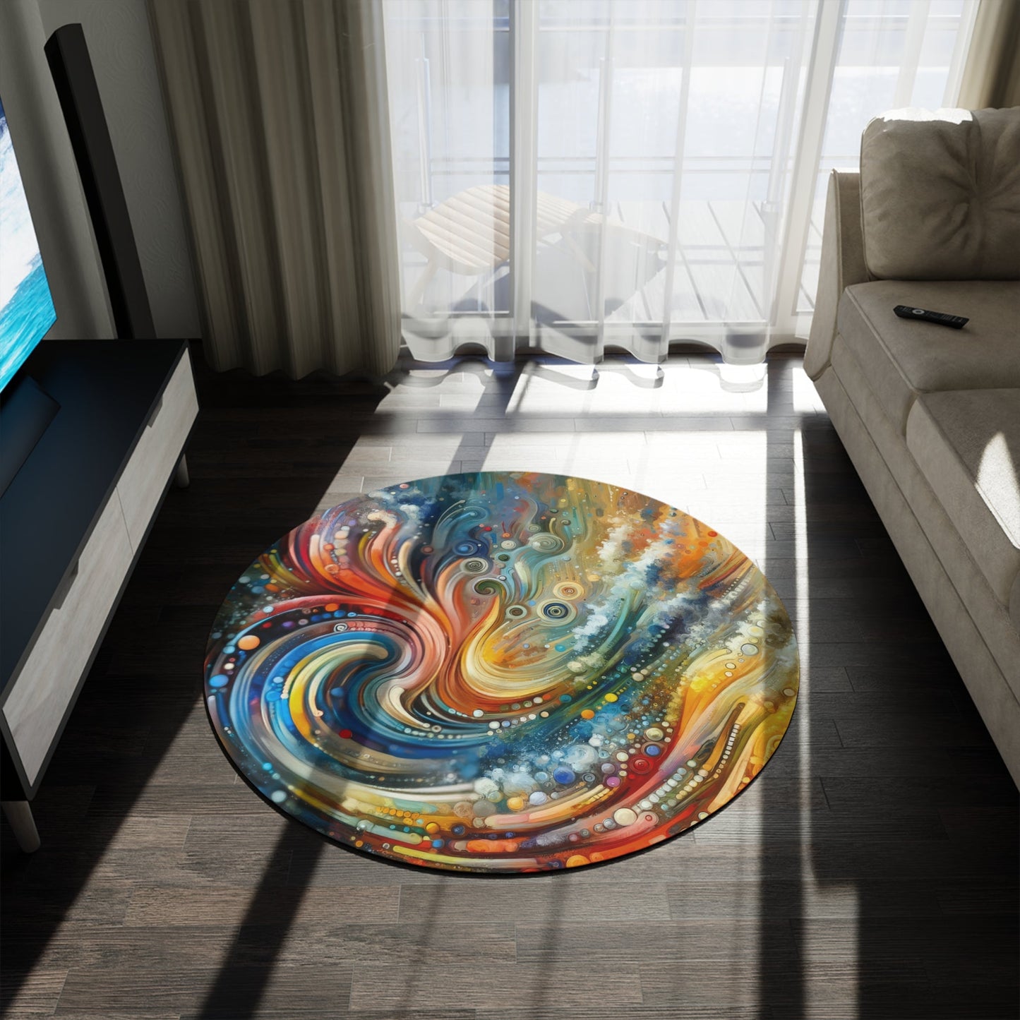 Dynamic Unity Tapestry Round Rug - ATUH.ART