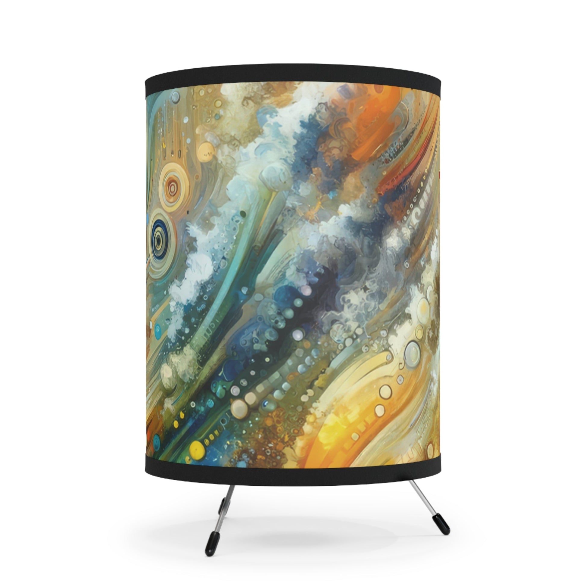 Dynamic Unity Tapestry Tripod Lamp with High-Res Printed Shade, US\CA plug - ATUH.ART