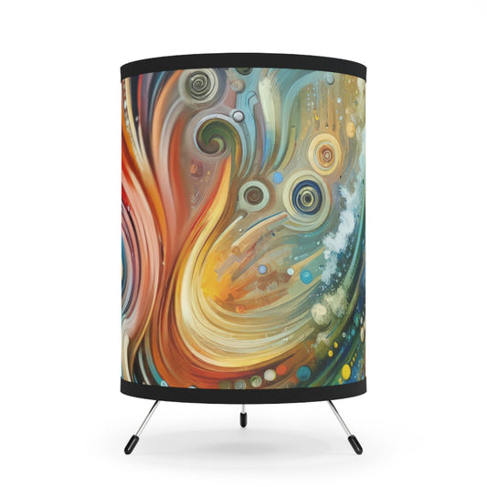 Dynamic Unity Tapestry Tripod Lamp with High-Res Printed Shade, US\CA plug - ATUH.ART