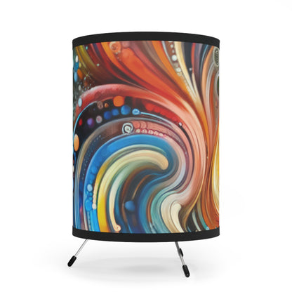 Dynamic Unity Tapestry Tripod Lamp with High-Res Printed Shade, US\CA plug - ATUH.ART