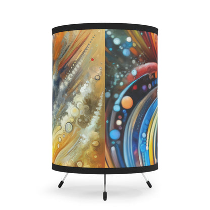 Dynamic Unity Tapestry Tripod Lamp with High-Res Printed Shade, US\CA plug - ATUH.ART