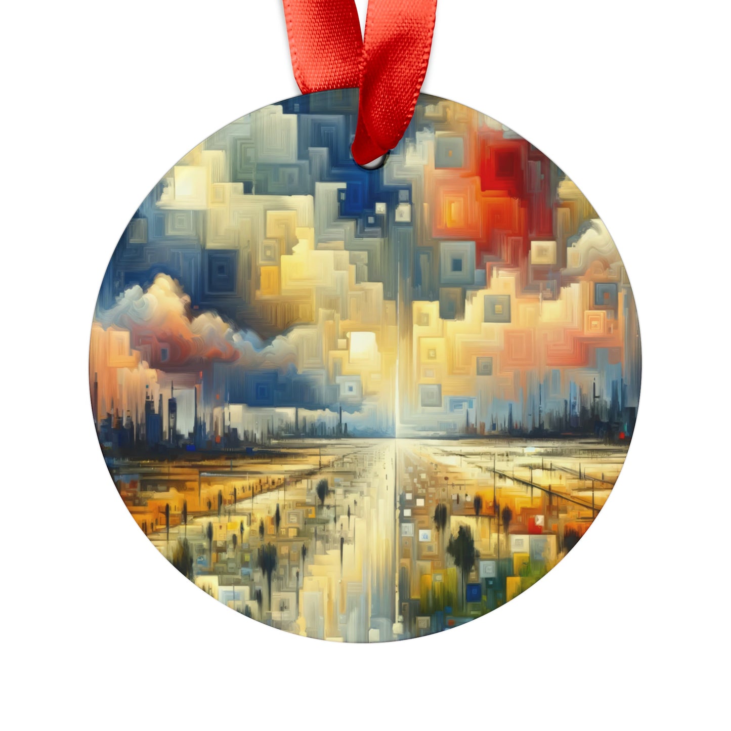 Earnest Gathering Rainwater Acrylic Ornament with Ribbon - ATUH.ART