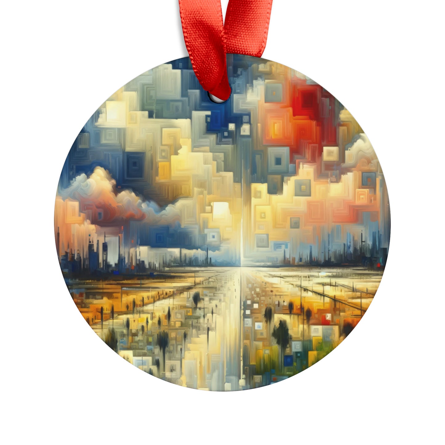 Earnest Gathering Rainwater Acrylic Ornament with Ribbon - ATUH.ART