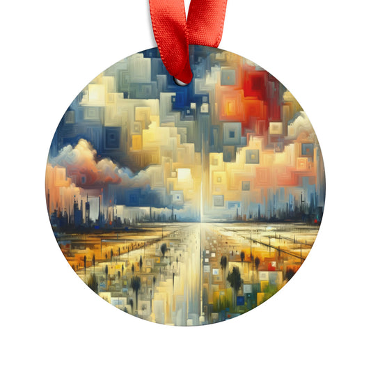 Earnest Gathering Rainwater Acrylic Ornament with Ribbon - ATUH.ART