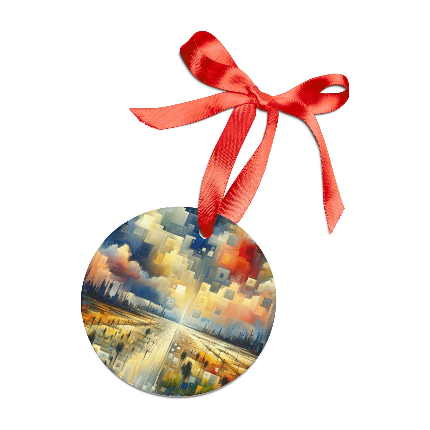 Earnest Gathering Rainwater Acrylic Ornament with Ribbon - ATUH.ART