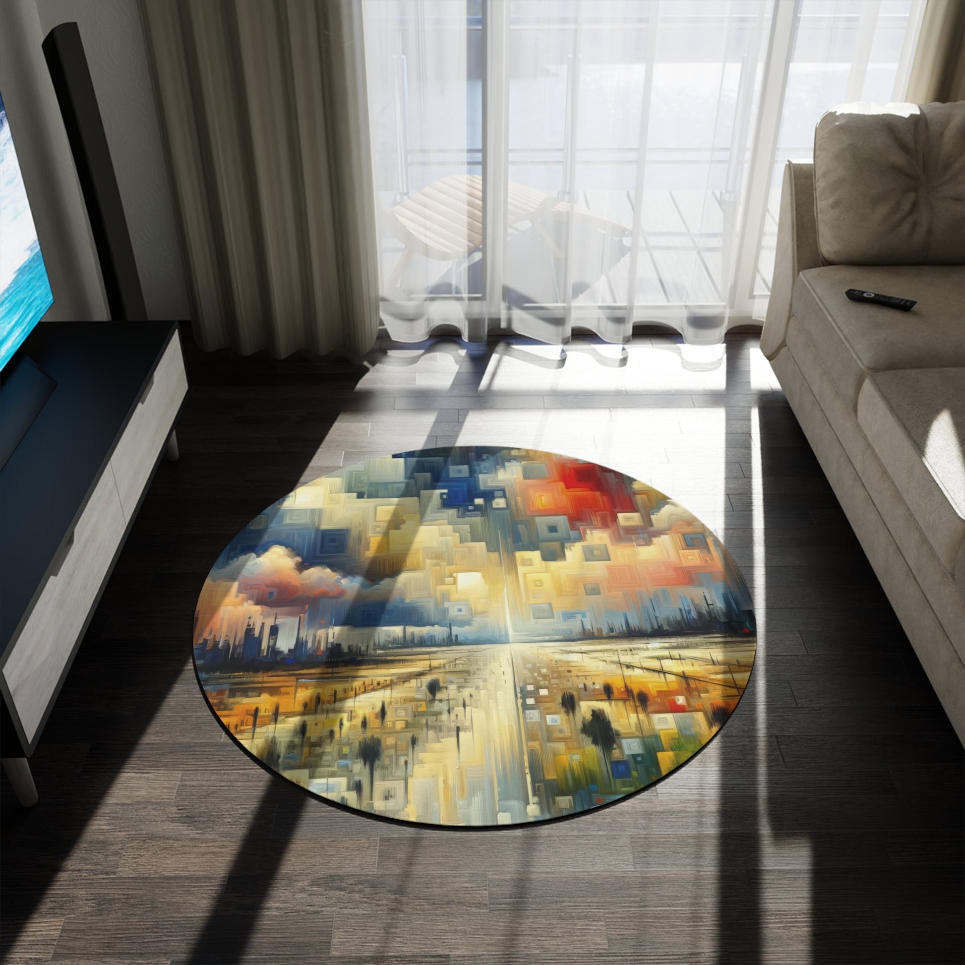 Earnest Gathering Rainwater Round Rug - ATUH.ART