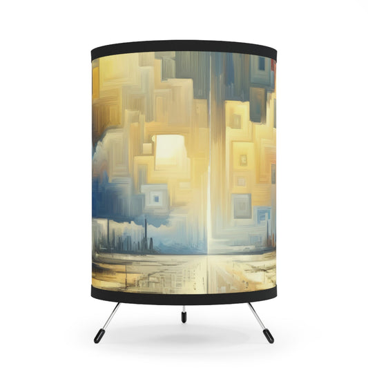 Earnest Gathering Rainwater Tripod Lamp with High-Res Printed Shade, US\CA plug - ATUH.ART