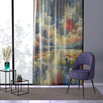 Earnest Gathering Rainwater Window Curtain - ATUH.ART