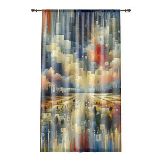 Earnest Gathering Rainwater Window Curtain - ATUH.ART