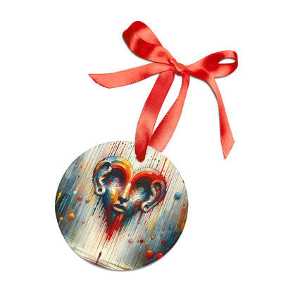 Ears Heart Expression Acrylic Ornament with Ribbon - ATUH.ART