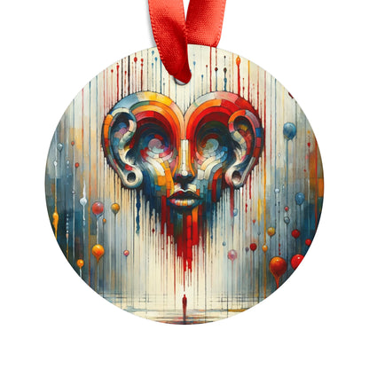 Ears Heart Expression Acrylic Ornament with Ribbon - ATUH.ART