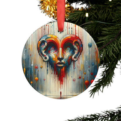 Ears Heart Expression Acrylic Ornament with Ribbon - ATUH.ART