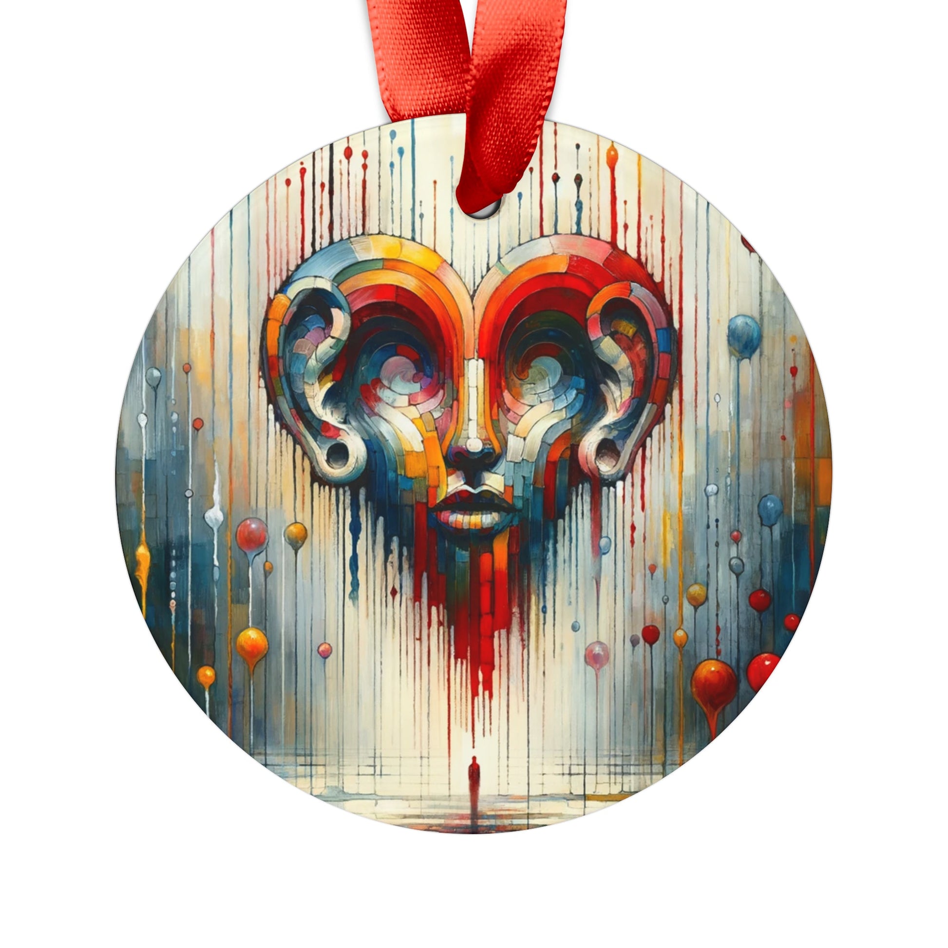 Ears Heart Expression Acrylic Ornament with Ribbon - ATUH.ART