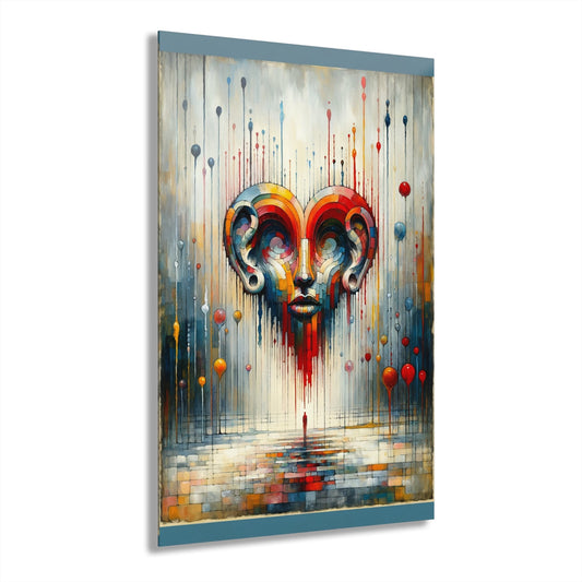 Ears Heart Expression Acrylic Prints (French Cleat Hanging) - ATUH.ART