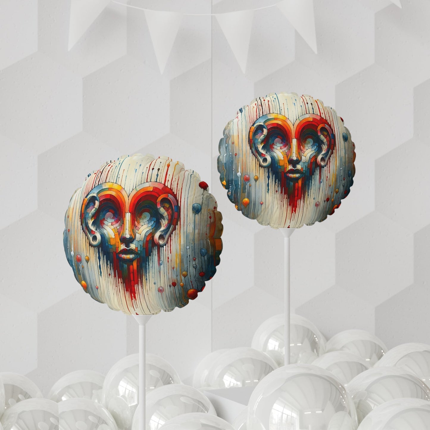 Ears Heart Expression Balloon (Round and Heart-shaped), 11" - ATUH.ART