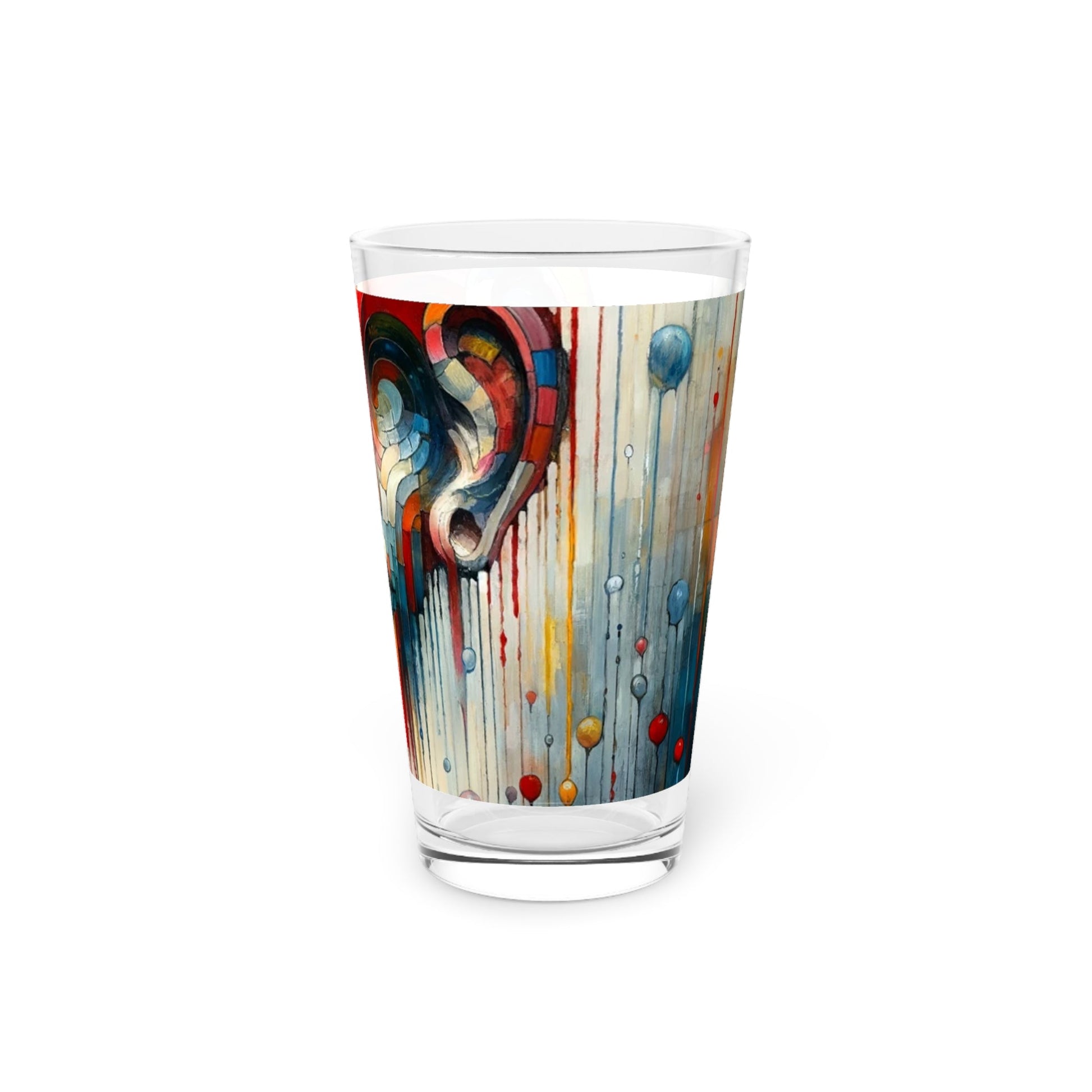 Ears Heart Expression Pint Glass, 16oz - ATUH.ART