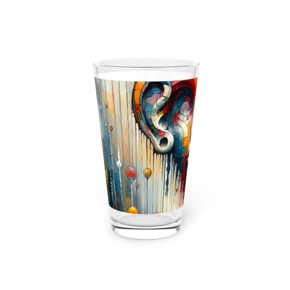 Ears Heart Expression Pint Glass, 16oz - ATUH.ART