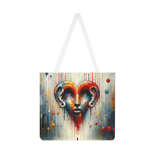 Ears Heart Expression Shoulder Tote Bag (AOP) - ATUH.ART