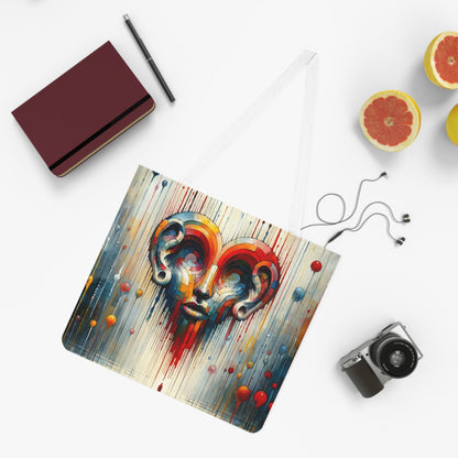 Ears Heart Expression Shoulder Tote Bag (AOP) - ATUH.ART