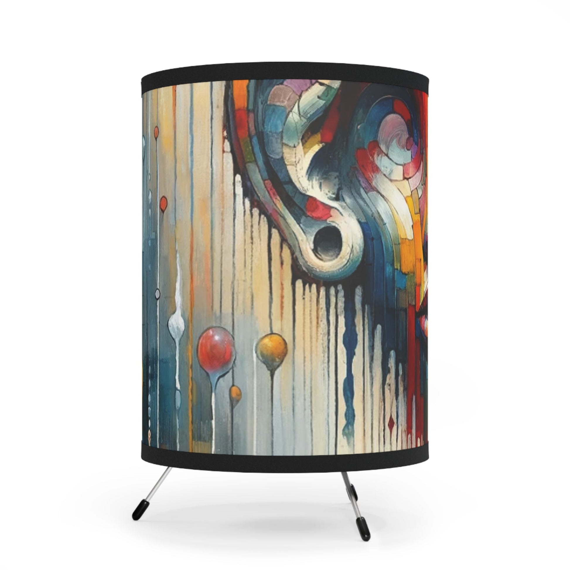 Ears Heart Expression Tripod Lamp with High-Res Printed Shade, US\CA plug - ATUH.ART