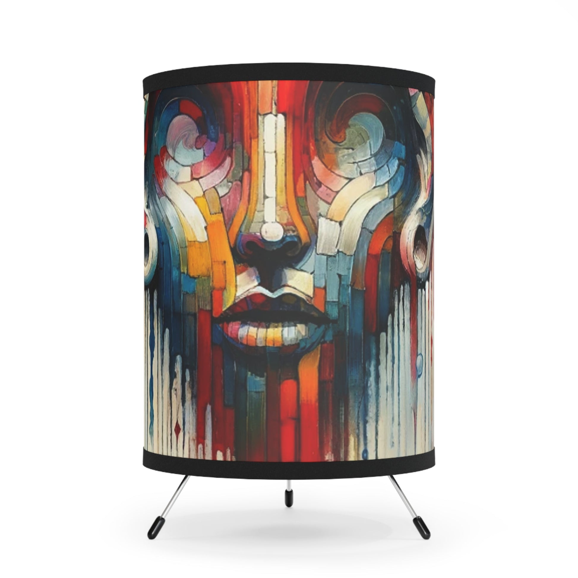 Ears Heart Expression Tripod Lamp with High-Res Printed Shade, US\CA plug - ATUH.ART