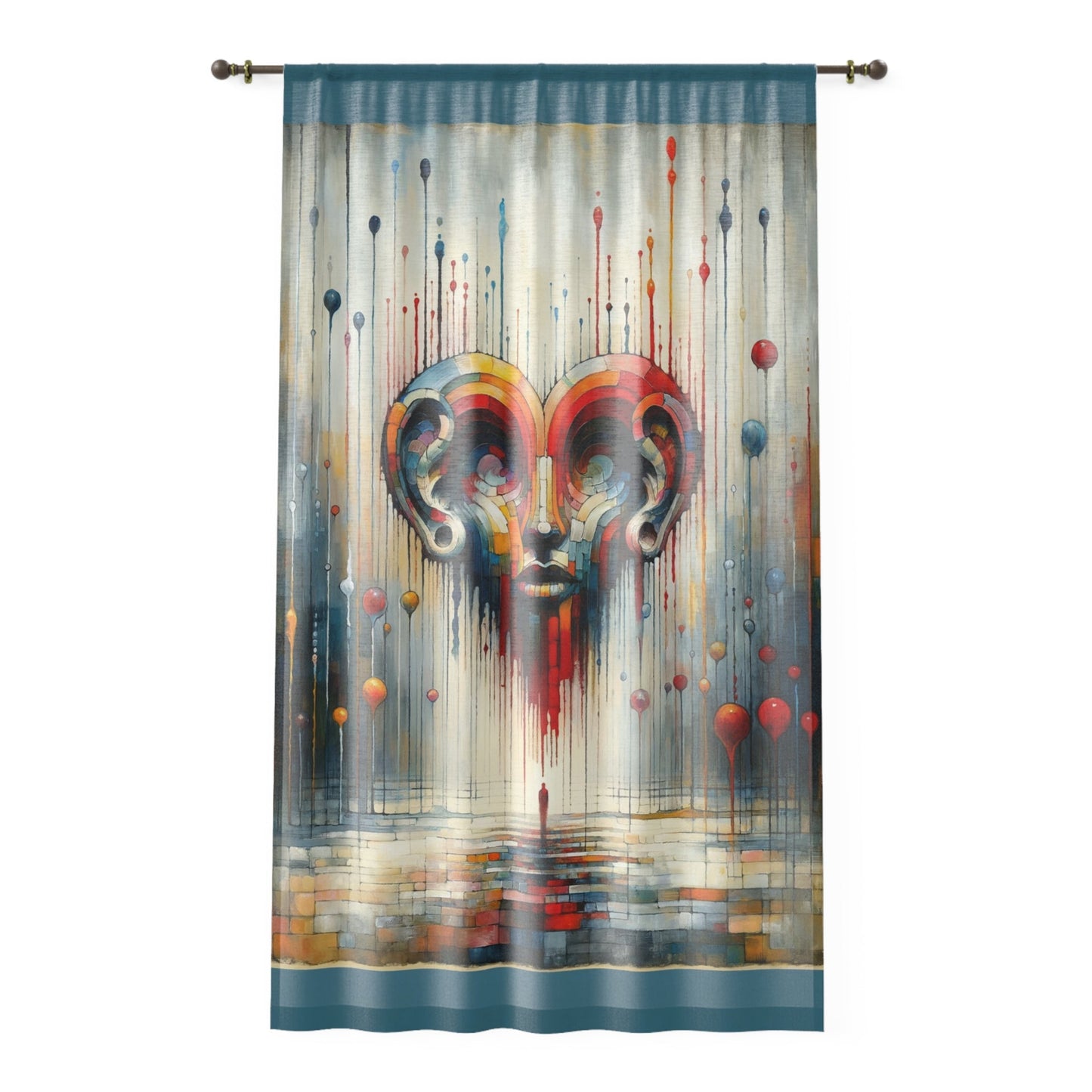 Ears Heart Expression Window Curtain - ATUH.ART