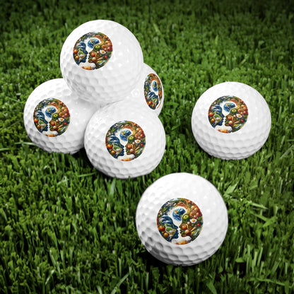Earthly Dialogue Feast Golf Balls, 6pcs - ATUH.ART
