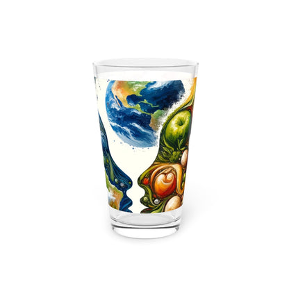 Earthly Dialogue Feast Pint Glass, 16oz - ATUH.ART