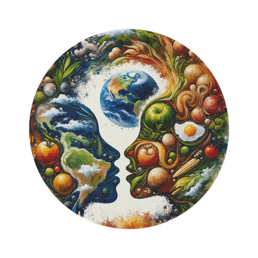 Earthly Dialogue Feast Round Rug - ATUH.ART