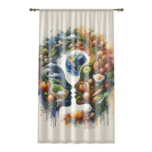 Earthly Dialogue Feast Window Curtain - ATUH.ART