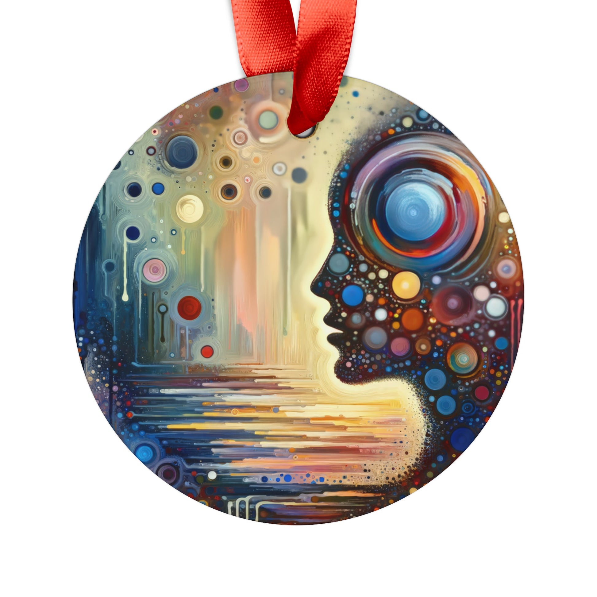 Echoed Intrinsic Universality Acrylic Ornament with Ribbon - ATUH.ART