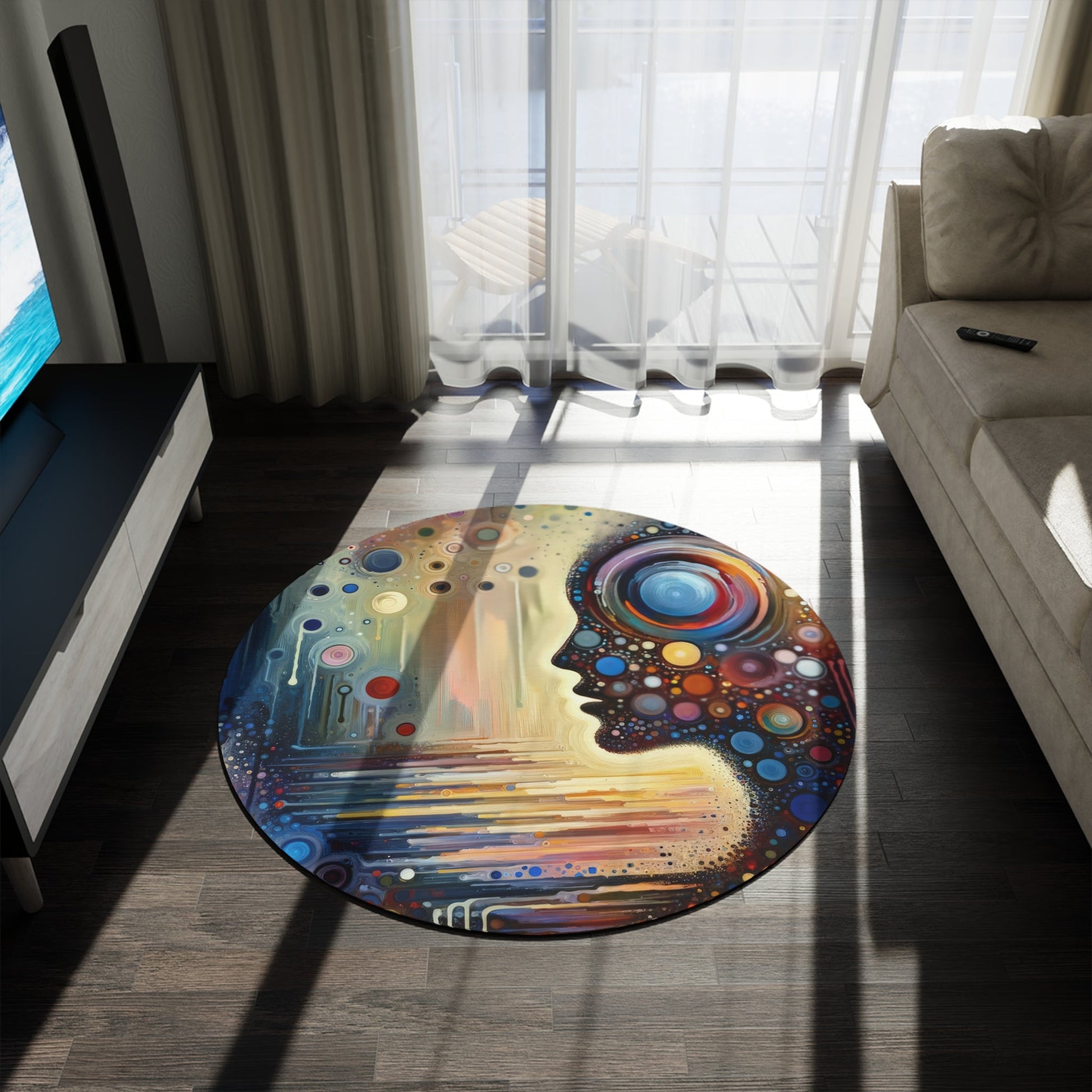 Echoed Intrinsic Universality Round Rug - ATUH.ART