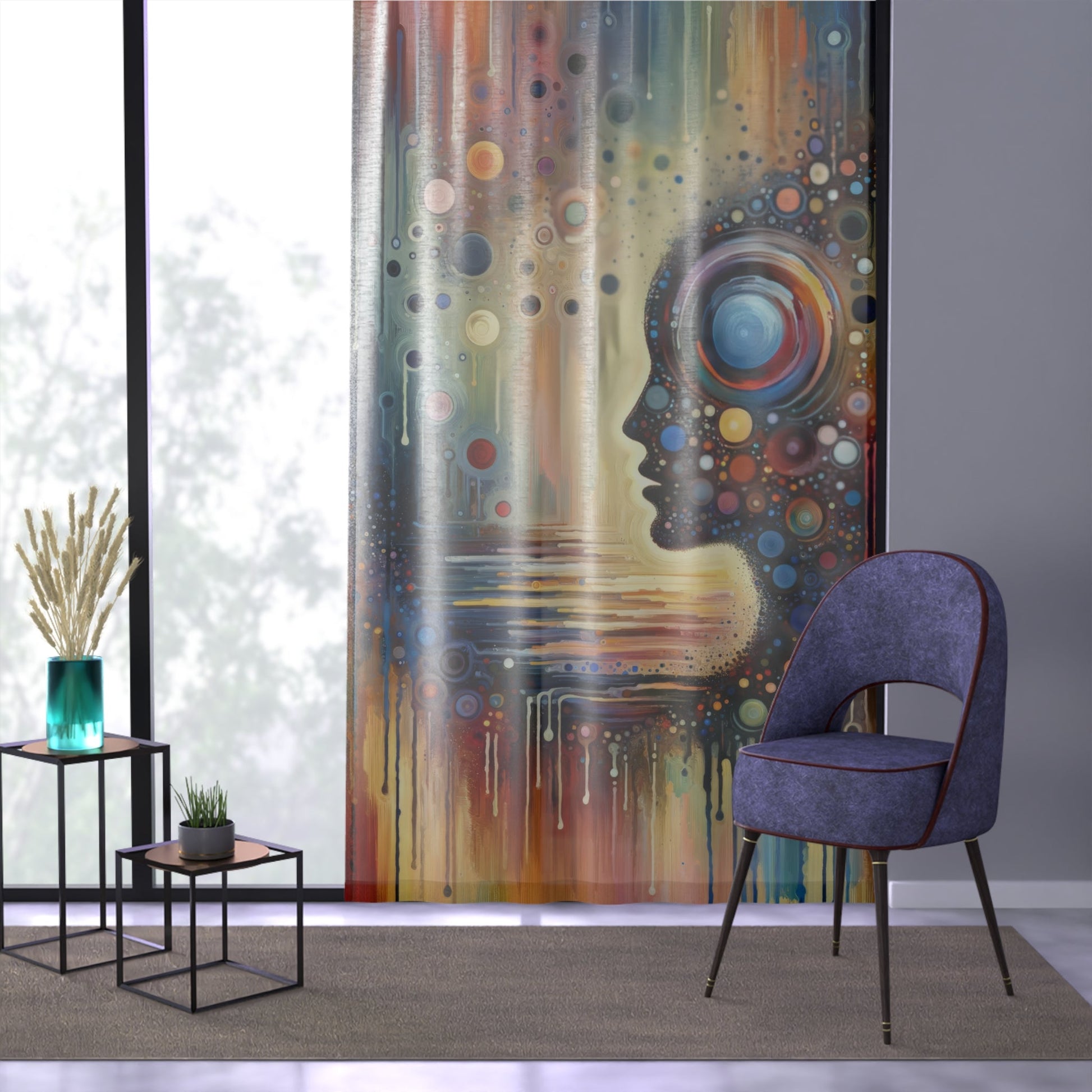 Echoed Intrinsic Universality Window Curtain - ATUH.ART