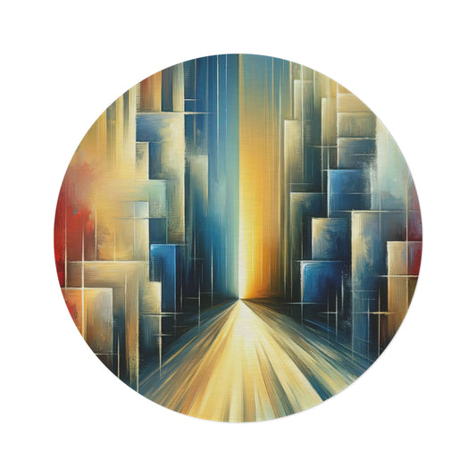 Echoes Dissolving Light Round Rug - ATUH.ART