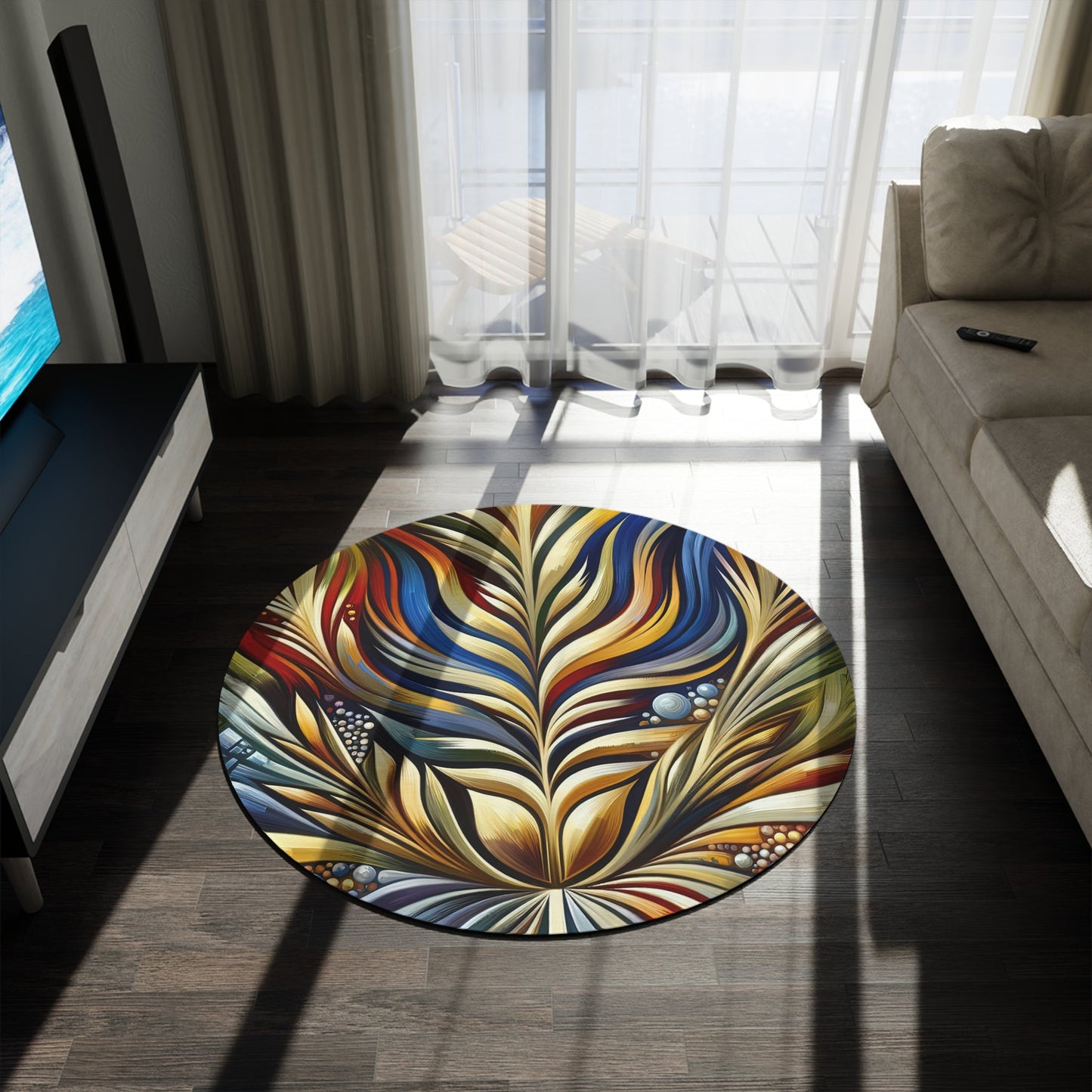 Efficacy Seed Growth Round Rug - ATUH.ART