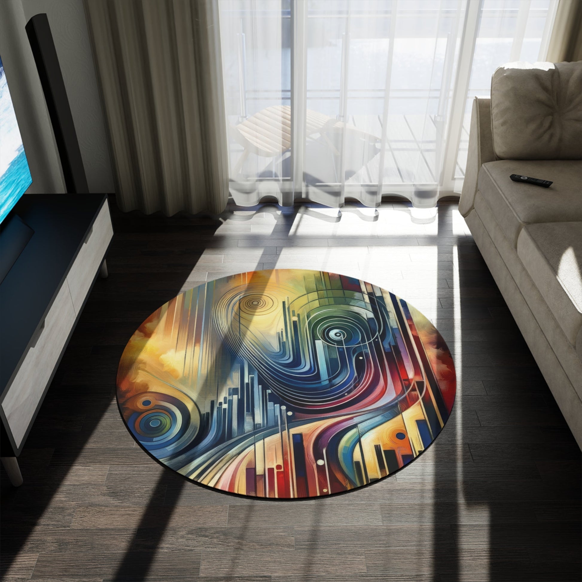 Effort Amplifies Outcome Round Rug - ATUH.ART