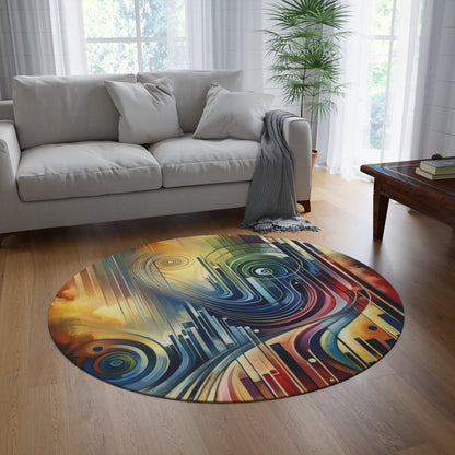 Effort Amplifies Outcome Round Rug - ATUH.ART