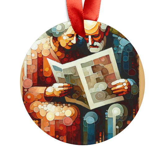 Elderly Unity Tachism Acrylic Ornament with Ribbon - ATUH.ART