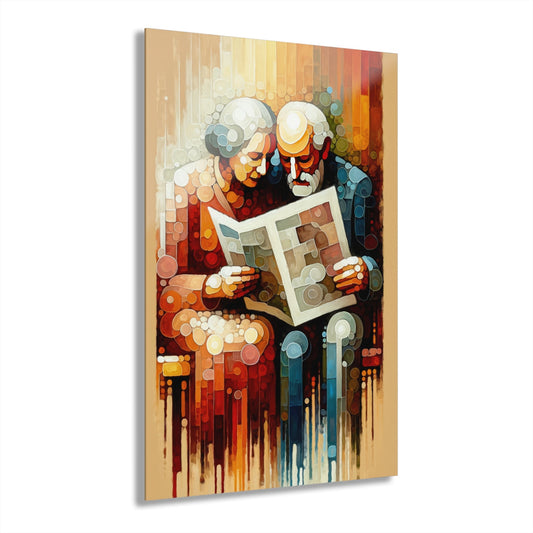 Elderly Unity Tachism Acrylic Prints (French Cleat Hanging) - ATUH.ART