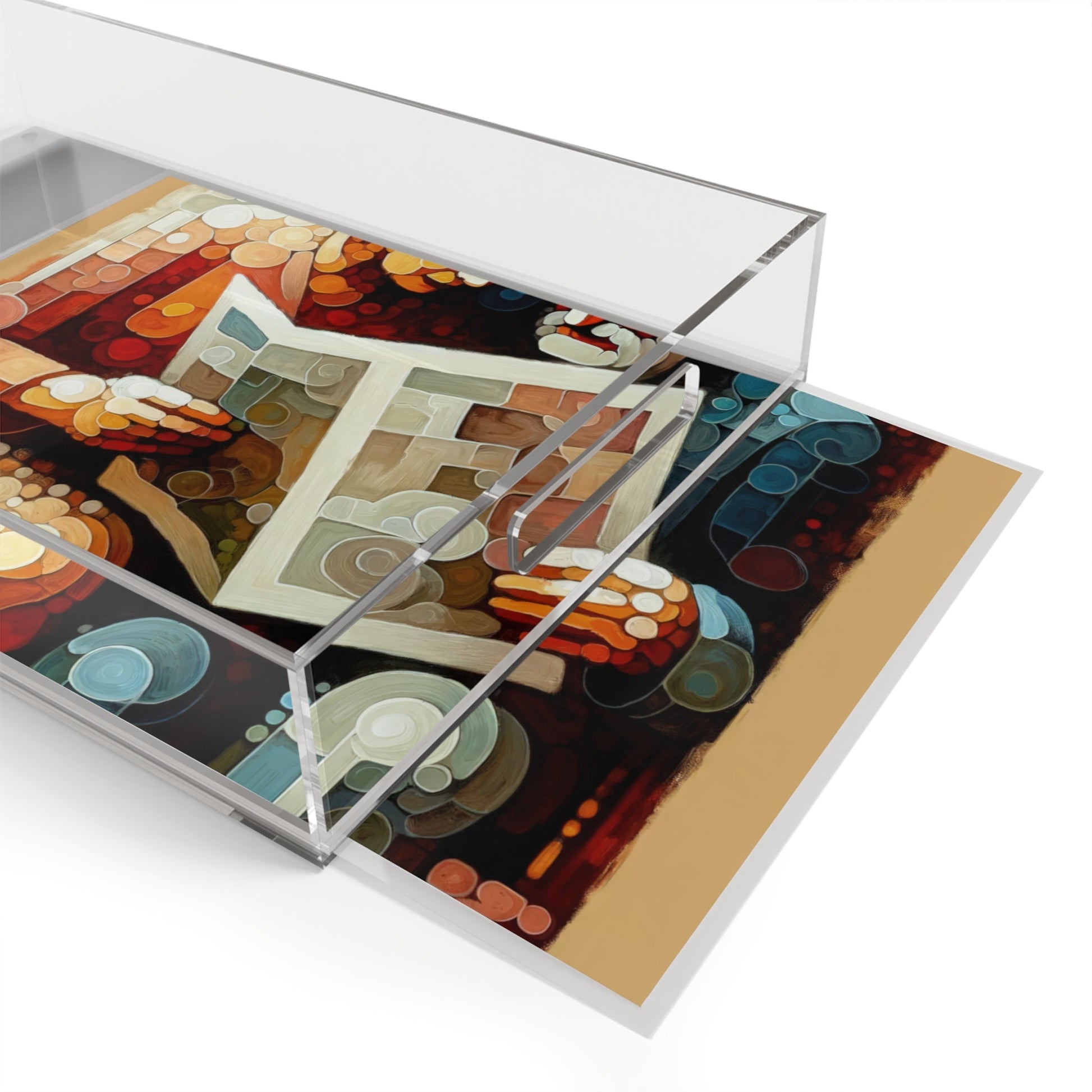 Elderly Unity Tachism Acrylic Serving Tray - ATUH.ART